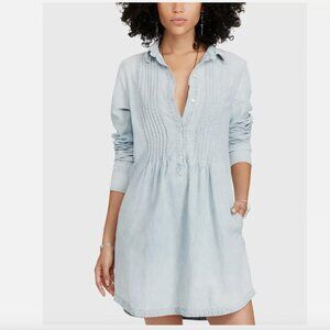 Denim & Supply Ralph Lauren Chambray Dress Pintuck Women's size Medium